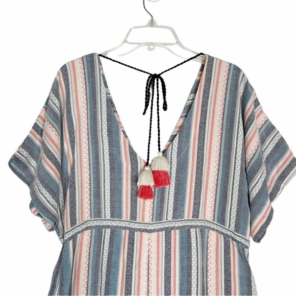 Anthropologie The Odells Monroe Striped Jumpsuit Multicolor V-Neck Pockets XS. - Picture 4 of 12